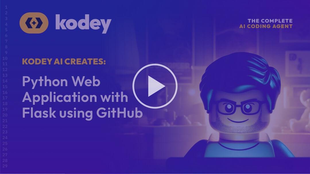 Kodey AI Creates: Python Web Application with Flask using GitHub